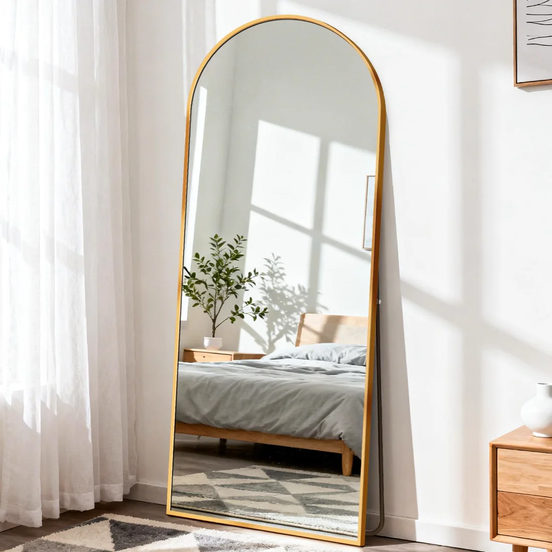 DUMOS Arched Full-Length Floor Mirror