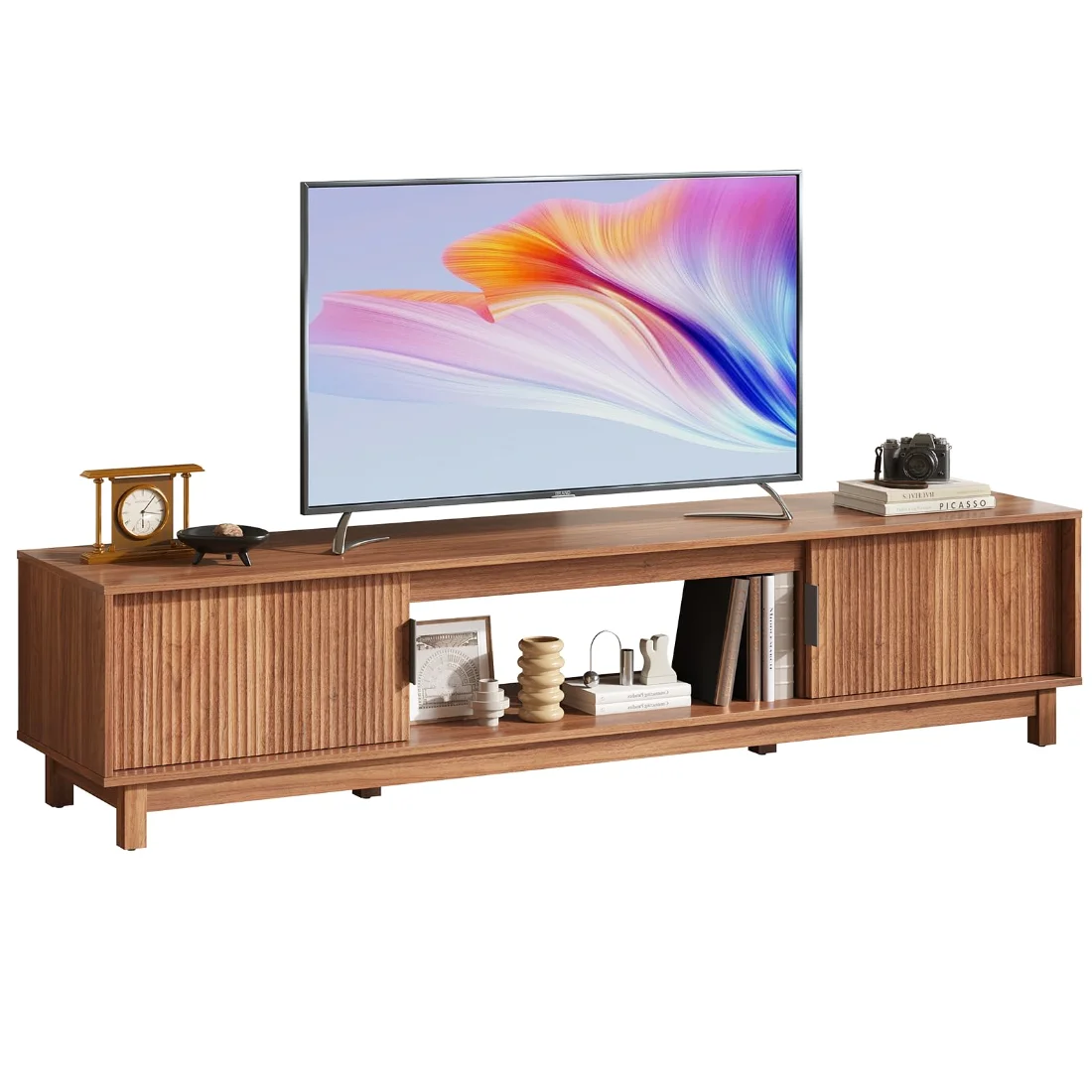 DUMOS 70-Inch Mid-Century TV Stand